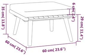 Set Divani da Giardino 6 pz con Cuscini in Massello di Acacia