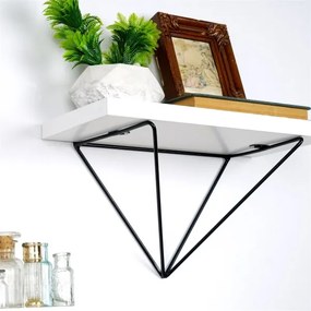 SET 2x Mensola da parete 14x30 cm bianca