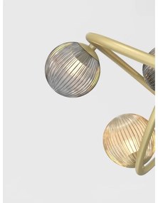 Wofi 8015-204 - Lampada da tavolo LED METZ 2xG9/3,5W/230V oro/grigio