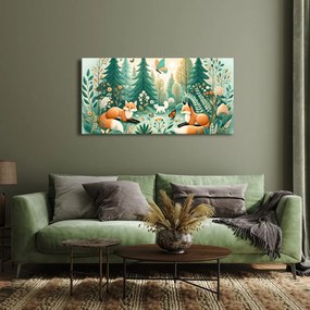 Quadro su tela – Volpi e farfalle nella natura