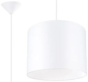 Sollux SL.1403 - Lampadario a sospensione con filo NOVA 1xE27/15W/230V diametro 30 cm bianco