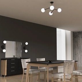 Lampadario a plafone JOY 4xE14/40W/230V nero/cromo lucido