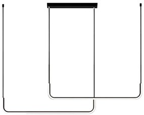 Lampadario LED a sospensione con filo HORIZONT 2xLED/11W/230V nero