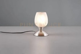 Cup ii lampada in acciaio e vetro calice alabastro h.18cm 1 luce at...