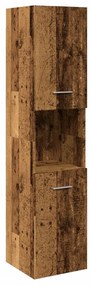 Mobile Pensile Da Bagno Legno Antico 30x30x130 Cm İn Truciolato /
