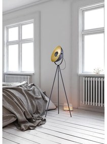 Lampada da terra Chewy in metallo grigio scuro, altezza 160 cm - Trio