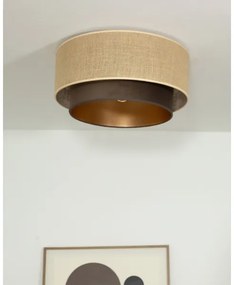 Plafoniera SARTA 1xE27/60W/230V Ø 45 cm marrone/iuta