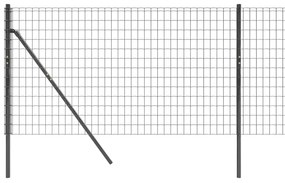 Recinzione Metallica Antracite 0,8x10 m in Acciaio Zincato