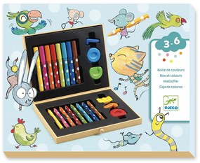 Prima valigetta con kit di colori