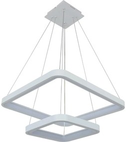 Brilagi - Lampada a sospensione LED dimmerabile con cavo FALCON SLIM LED/78W/230V 50x50 cm bianca + telecomando