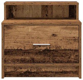 Comodino con cassetto legno antico 51x31x47 cm