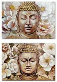Quadro DKD Home Decor Buddha Orientale 100 x 3 x 70 cm (2 Unità)