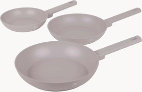 Set di 3 padelle con rivestimento antiaderente Taupe
