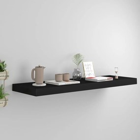 Scaffale A Parete Nero 80x23,5x3,8 Cm İn Mdf /