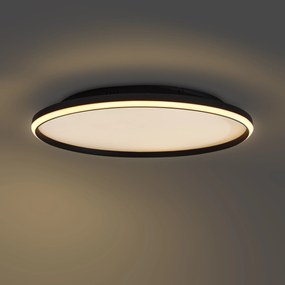 Plafoniera di design nera e bianca con LED dimmerabile a 3 livelli - Xavi