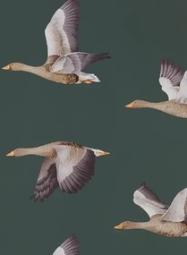 Gänse Tapete Elysian Geese von Sanderson - Amsterdam Green