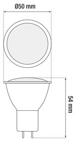 Faretto LED MR16 6W, angolo 120°, 12/24V AC/DC - OSRAM LED Colore  Bianco Naturale 4.000K