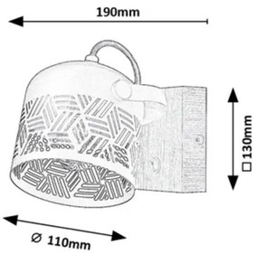 Rabalux 3298 - Faretto da parete ROTEM 1xE14/40W/230V