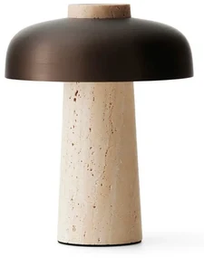 Reverse Portable Lampada da Tavolo Sabbia Travertine/Bronzed Alluminio - Audo Co