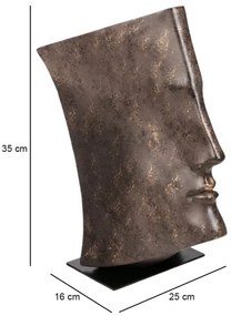 Decorazione da tavolo 29x25x17 cm in resina con finitura ramata