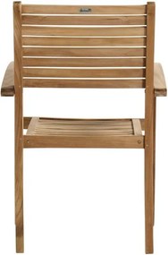 Sedia da esterno di colore naturale in legno massiccio Sunderland – Hartman