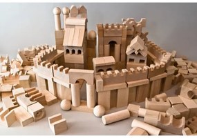 EkoToys - Blocchi di legno naturali 220 pz