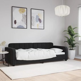 Letto Da Giorno Nero 80x200 Cm İn Velluto /