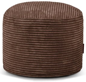 Puof a sacco marrone scuro con rivestimento in velluto a coste Mini – SLOWDOWN