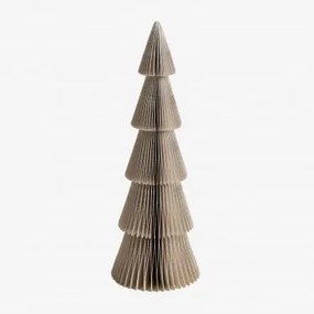 Albero di Natale di carta Jesper Beige Lino & ↑29,5 cm - Sklum