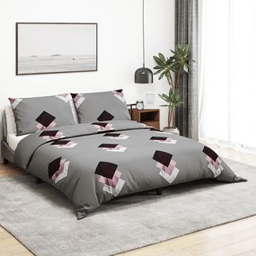 Set Copripiumino Grigio 140x200 Cm İn Cotone /