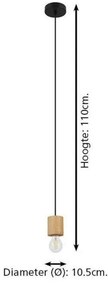 Eglo 99078 - Lampadario a sospensione con filo TURIALDO 1xE27/28W/230V