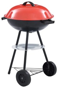 Barbecue a Carbone Kettle Portatile XXL con Ruote 44 cm