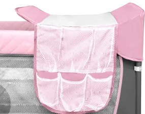 Lionelo - Lettino da viaggio FLOWER Flamingo