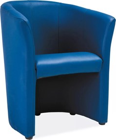 Poltrona TM-1 in ecopelle blu – 67x60x76 cm