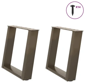 Gambe Tavolino Caffè A U 2 Pz 50x(42-43) Cm Acciaio /