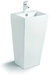 Kamalu - Lavabo monoblocco a terra rettangolare bianco 83.5cm |Litos-75B