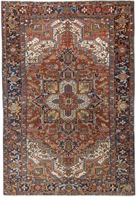 Heriz Tappeto 330 x 220 Rosso (Iran) Annodato A Mano