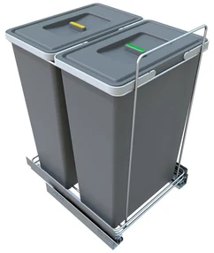 Bidone in plastica per rifiuti differenziati/incasso 60 l Ecofil - Elletipi
