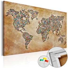 Quadri di sughero Postcards from the World [Cork Map]