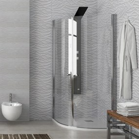Box doccia semicircolare 90x90 battenti con apertura totale | KS800K - KAMALU