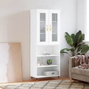 Credenza Bianca 69,5x34x180 Cm İn Legno Multistrato /