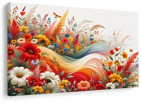 Quadro su tela – Prato colorato nel vento