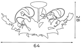 Lampadario fisso SUMMER 5xE14/60W/230V