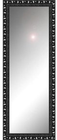 Specchio rettangolare in legno nero 125 x 40 cm