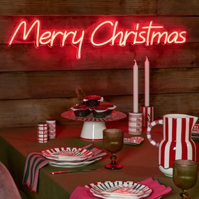 Lampada da parete a neon rossa natalizia - Merry Christmas