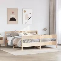 Letto senza Materasso 200x200 cm in Legno Massello di Pino 3306915