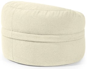 Pouf a sacco per bambini color crema con rivestimento in bouclé Roll 80 – SLOWDOWN