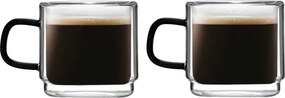 Set di 2 tazze da espresso in vetro da 80 ml Carbon - Vialli Design