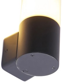 Lampada da parete per esterni moderna nera con diffusore opale IP44 - Odense