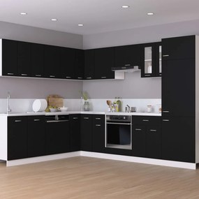 Armadio sospeso con vetro nero 60x31x60 cm in truciolato